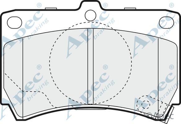 APEC BRAKING Piduriklotsi komplekt,ketaspidur PAD1073